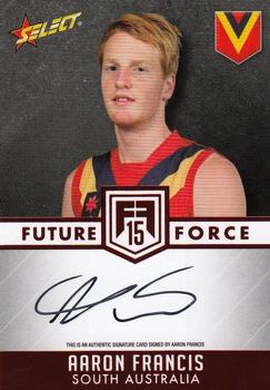 2015 Select Future Force - Red Signatures #FFRS10 Aaron Francis Front